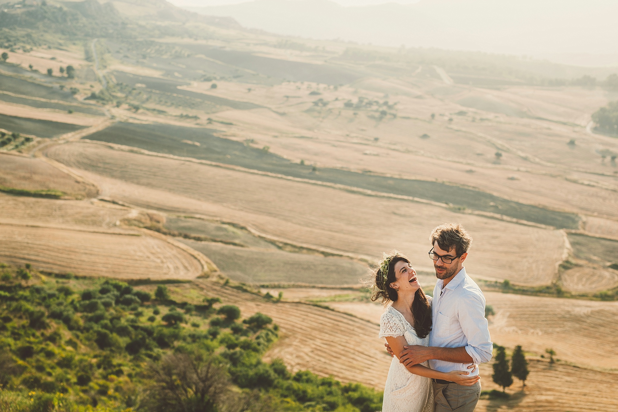 Wedding Photography Carly Romeo Photography Richmond VA Aidone Sicily Italy Landscape Couple Sunset