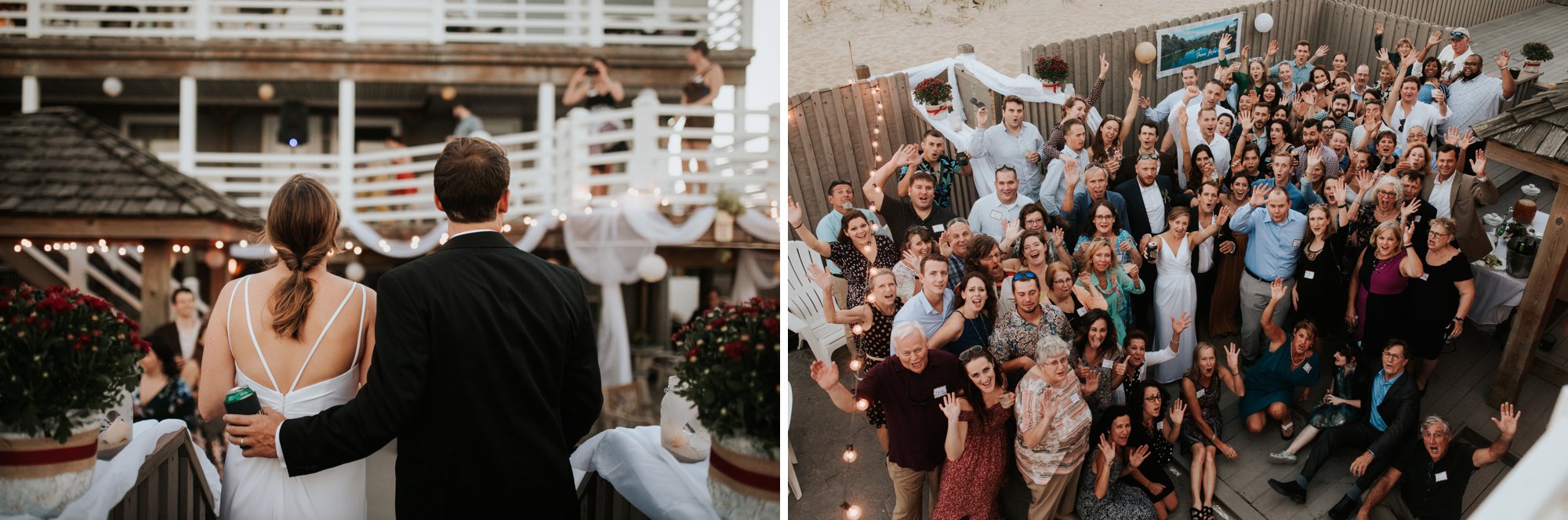 Low key backyard beach wedding in Sandbridge, VA party