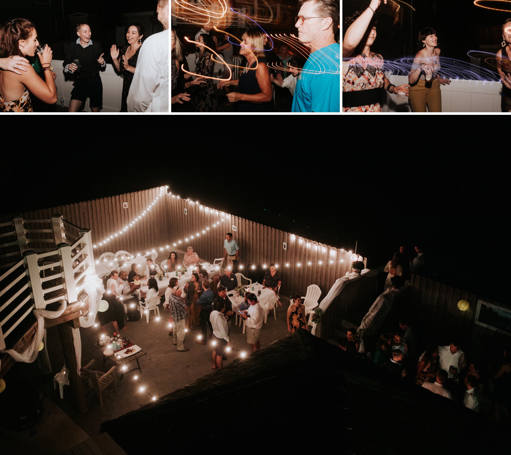 Low key backyard beach wedding in Sandbridge, VA