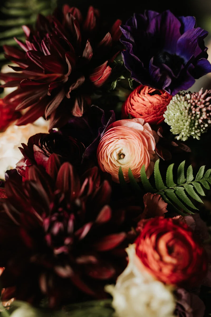 Flower bouquet in Richmond Virginia Carly Romeo Feminist wedding photography