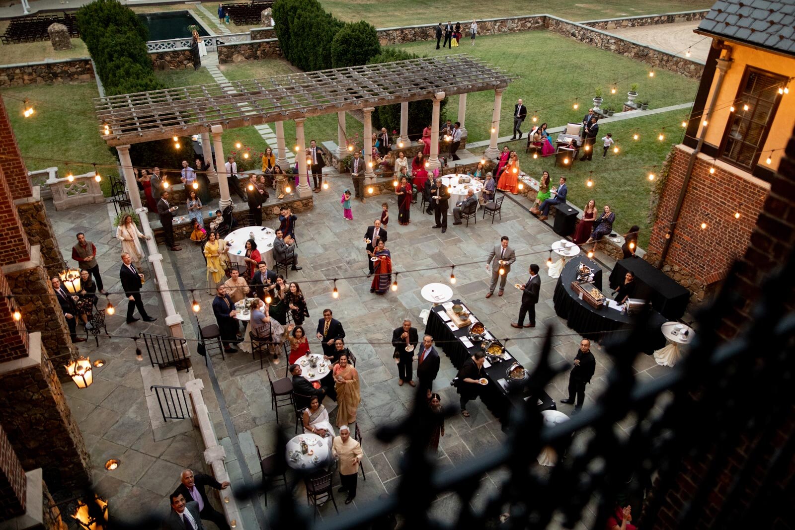 Reception set up outside Dover Hall Richmond VA Carly Romeo wedding photography