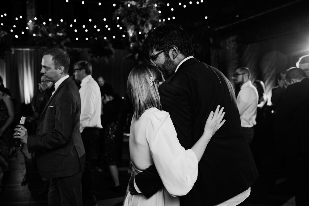 Bride and groom dancing at wedding reception in Pittsburgh Opera PA Carly Romeo feminist photography