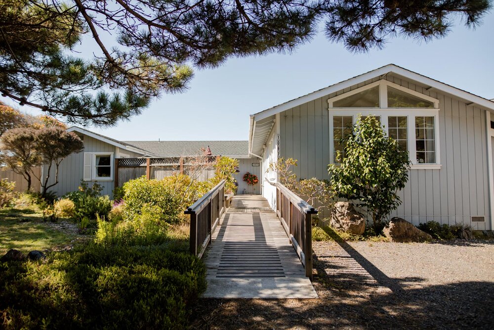 Exterior of private seaside residence in Mendocino California Carly Romeo and Co.li