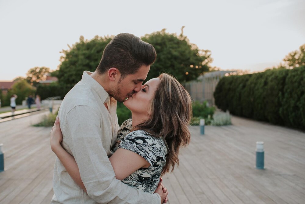 Latinx couple kissing outside in Richmond VA Carly Romeo &amp; Co. (Copy)