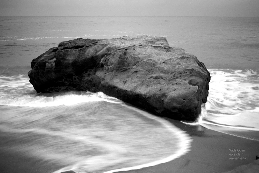 Laguna Beach - The Rock in black and white