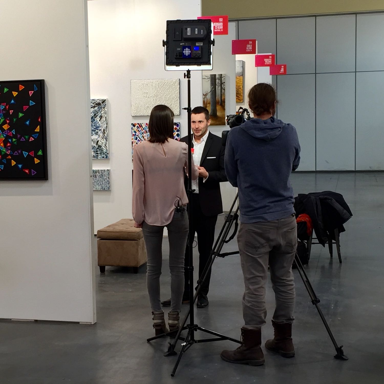 During the interview with CBC/Radio-Canada for 'Le Téléjournal de 18h'