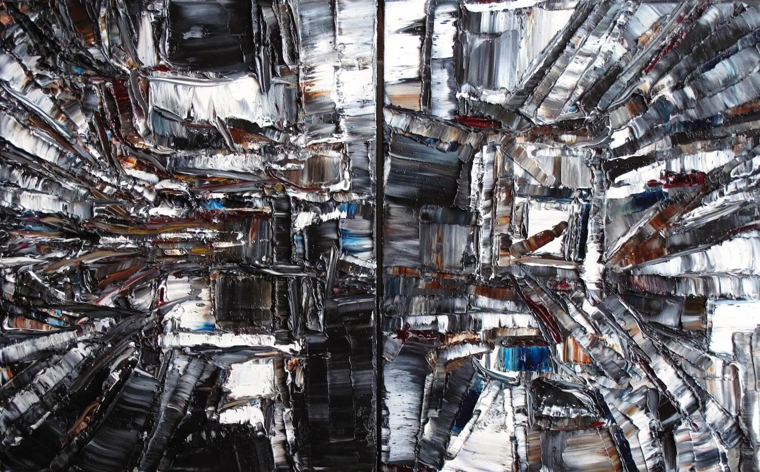 Or Noir - Louis-Bernard St-Jean, 2013, huile de noix de Grenoble sur toile, 20" x 32"