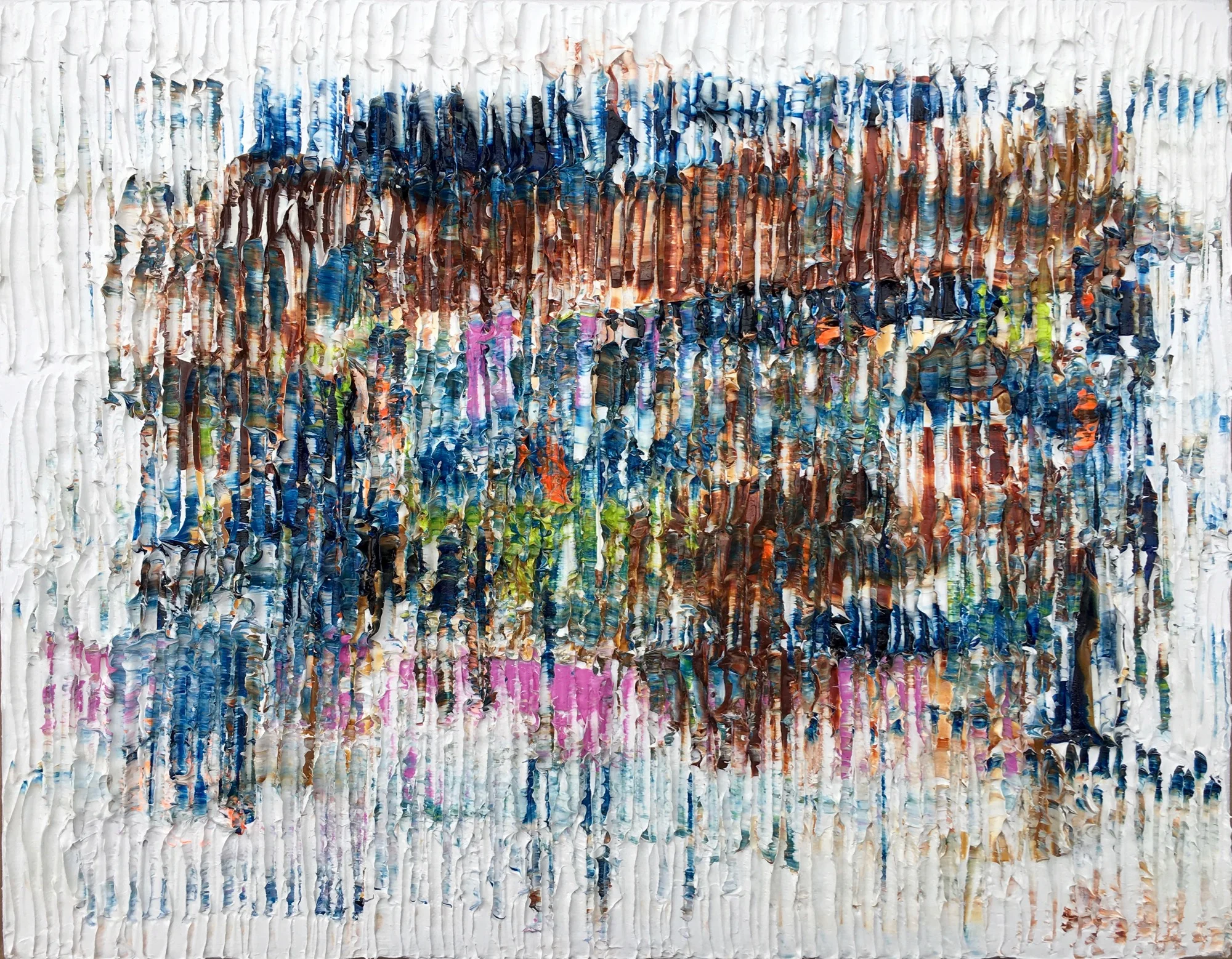 Untitled (Le Printemps) - Sculptural Oil Painting by Louis-Bernard St-Jean