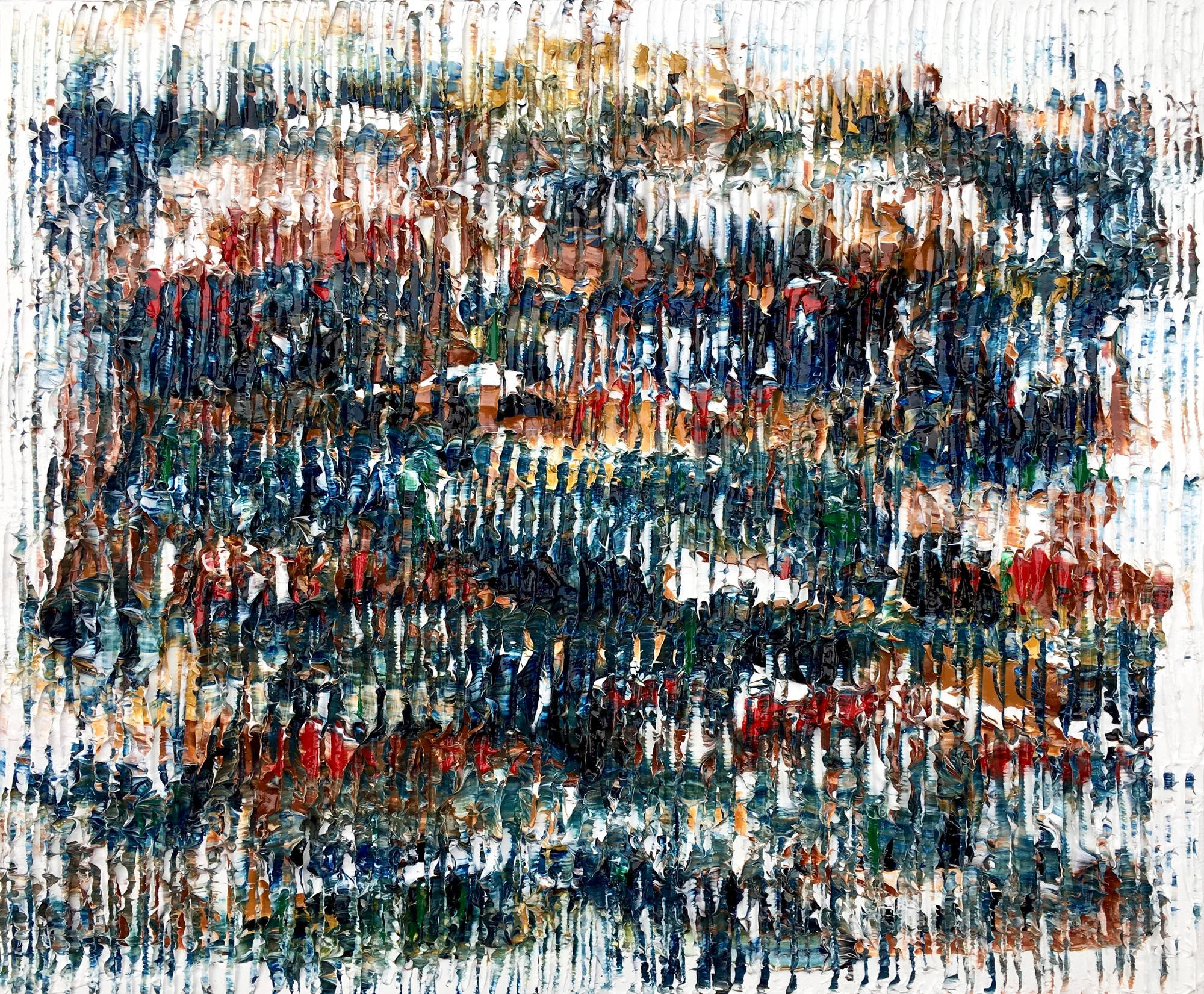 Untitled (L'automne) - Sculptural Oil Painting by Louis-Bernard St-Jean