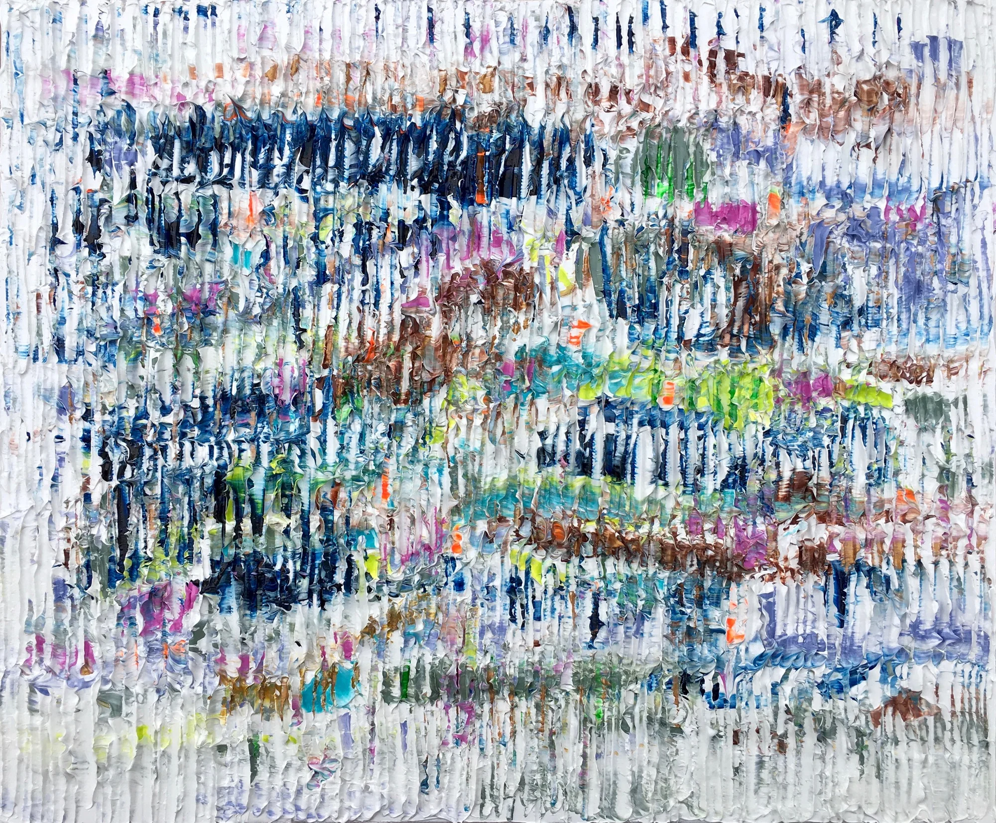Untitled (L'été) - Sculptural Oil Painting by Louis-Bernard St-Jean