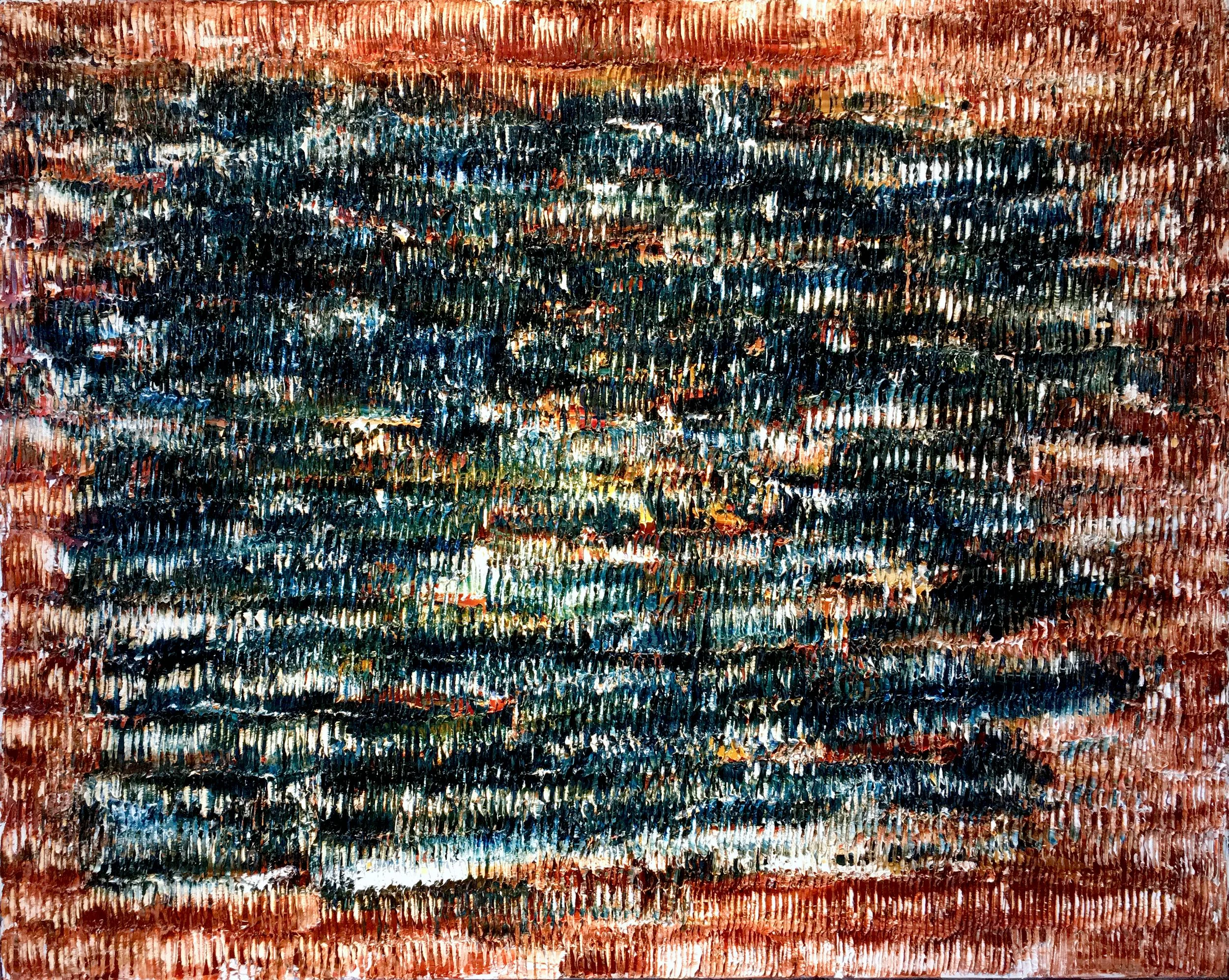 Burning Down The House – Sculptural oil painting by Louis-Bernard St-Jean