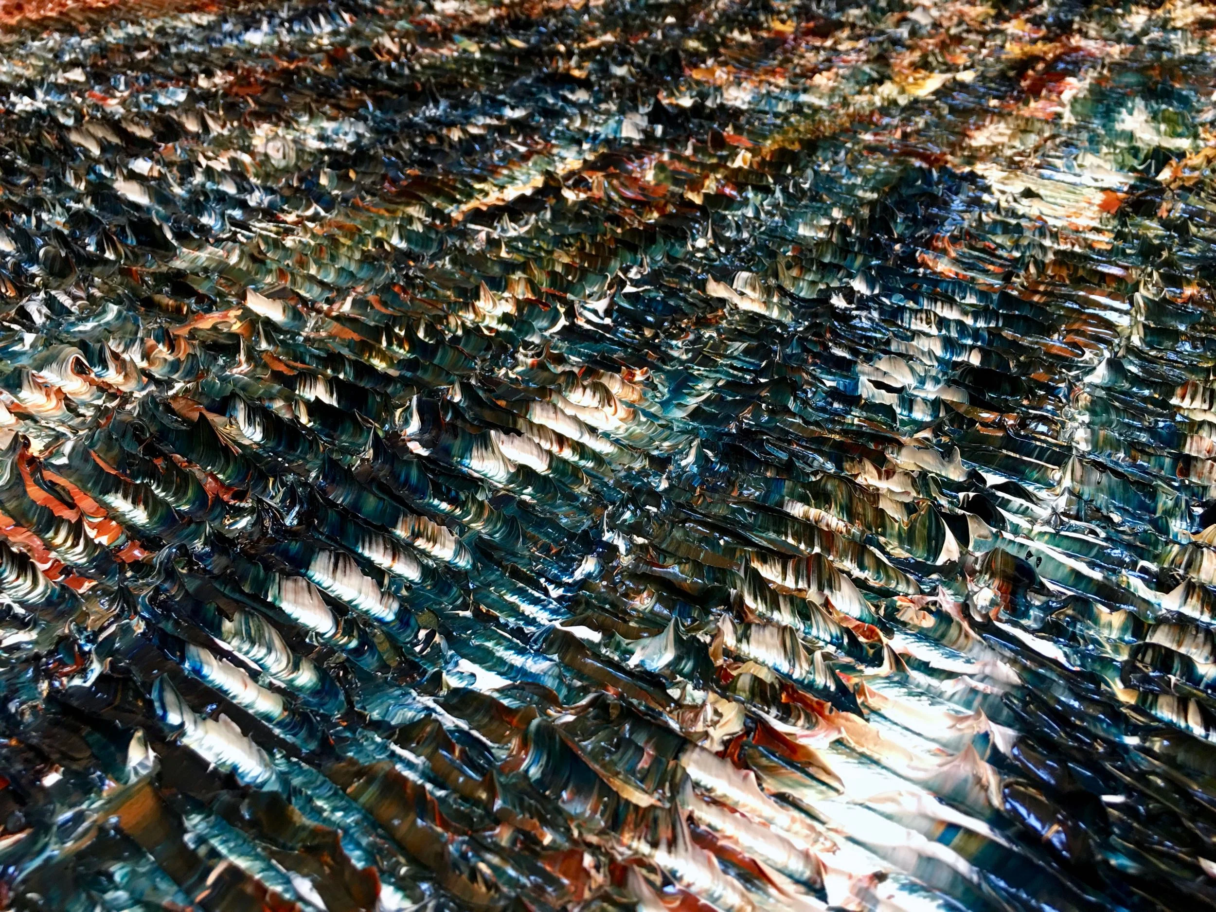 Burning Down The House - Sculptural oil painting by Louis-Bernard St-Jean