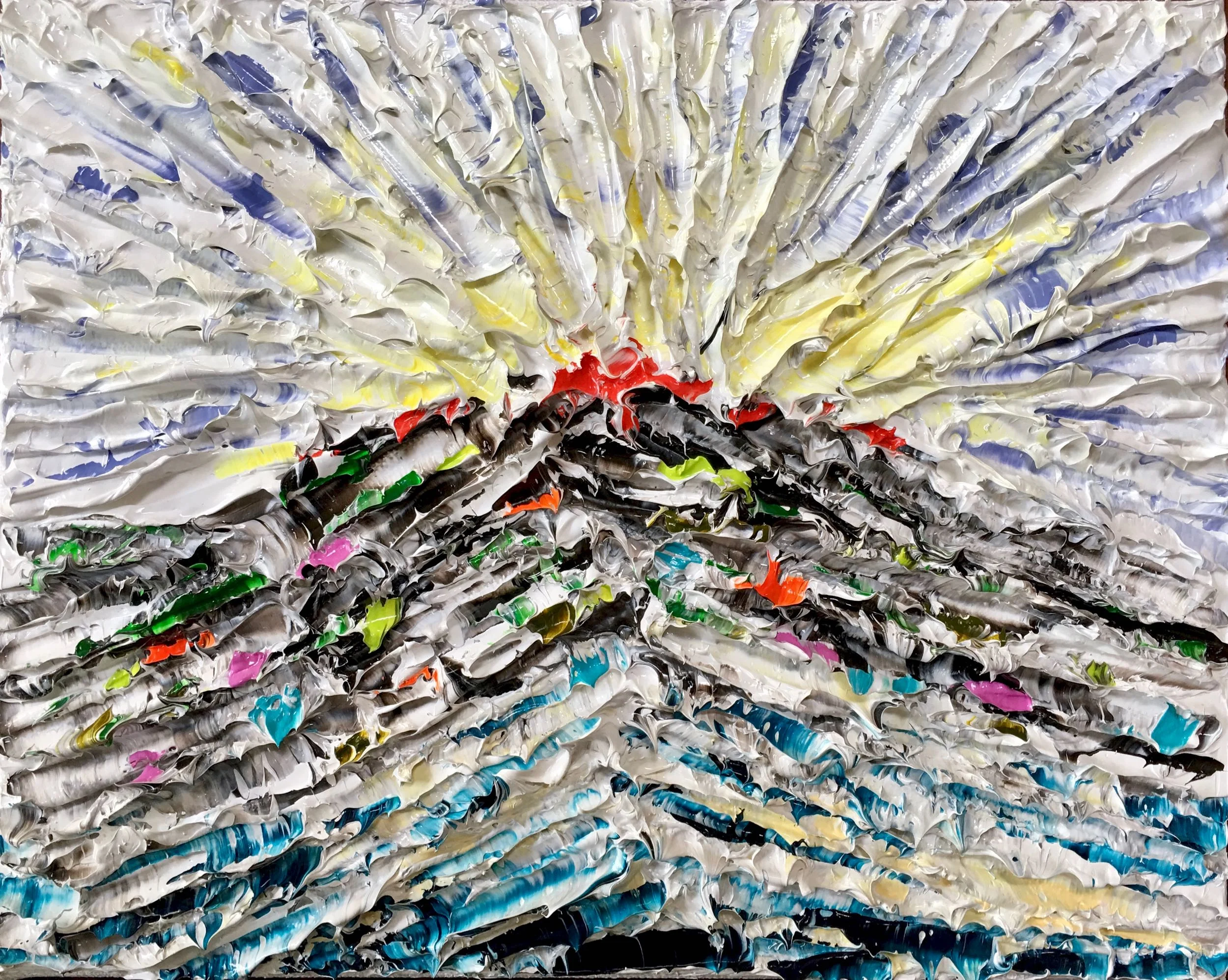 Pic Paradis - 2017, huile sur toile de lin, 8" x 10"