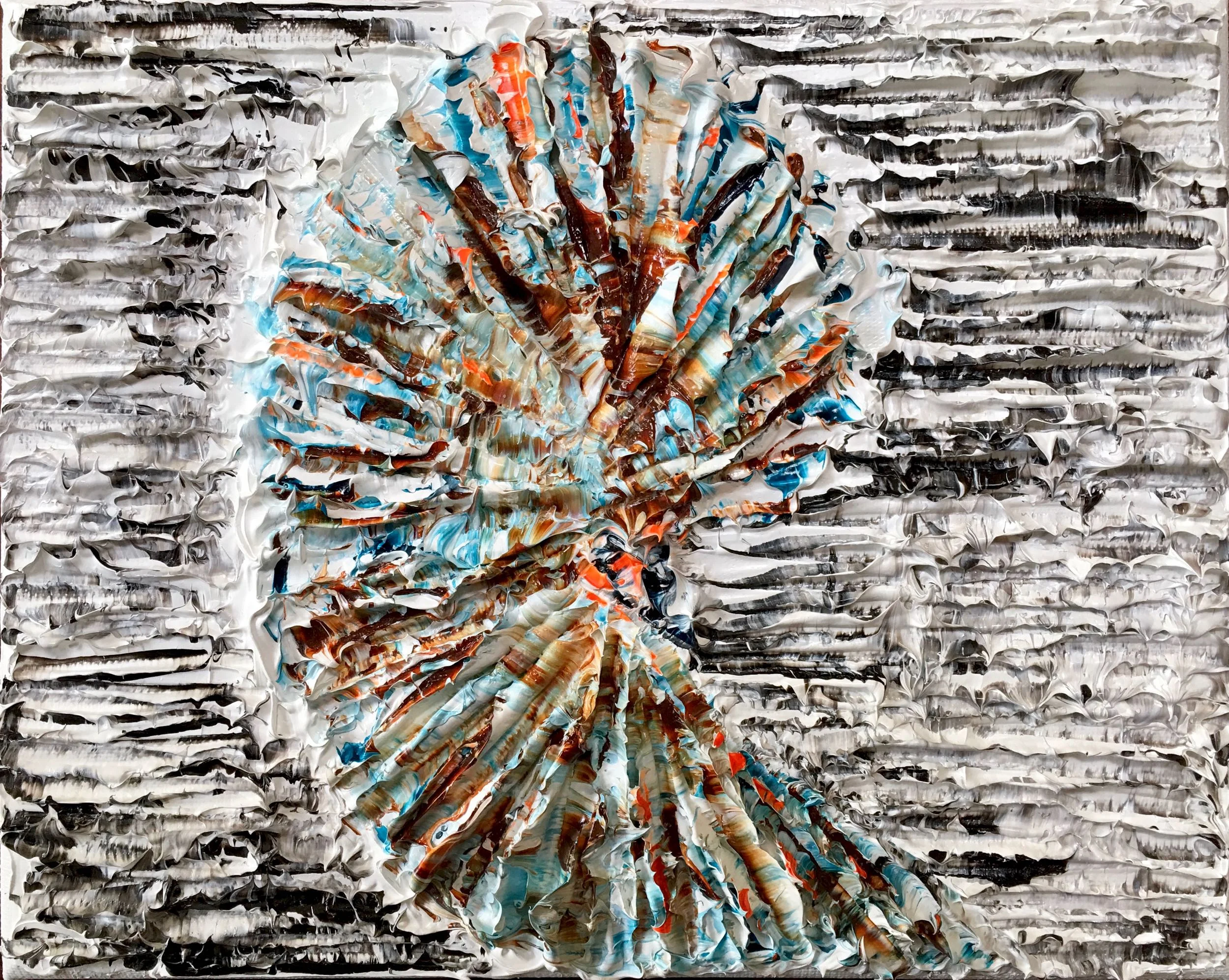 Marigot - 2017, huile sur toile de lin, 8" x 10"