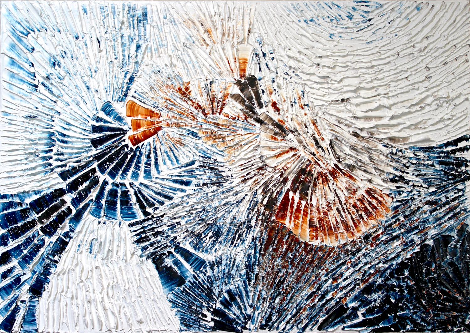 'Fire and Ice' - Louis-Bernard St-Jean, 2016, Walnut oil on linen, 34" x 48"