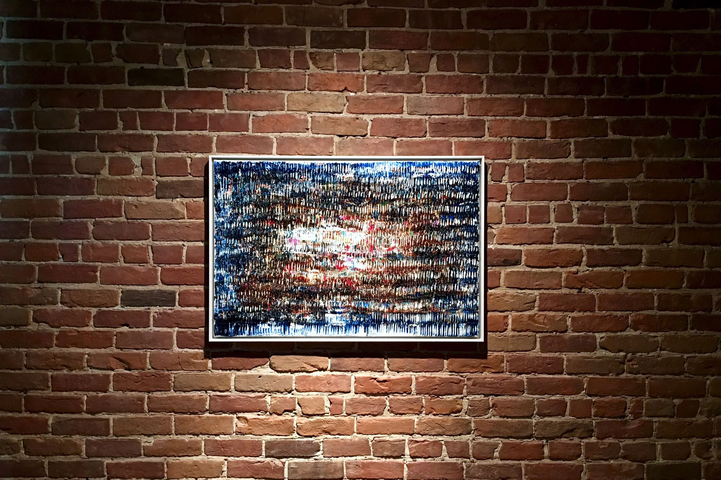 Et la Lumière fut - 2017, huile sur toile, 24" x 36" (Encadré)