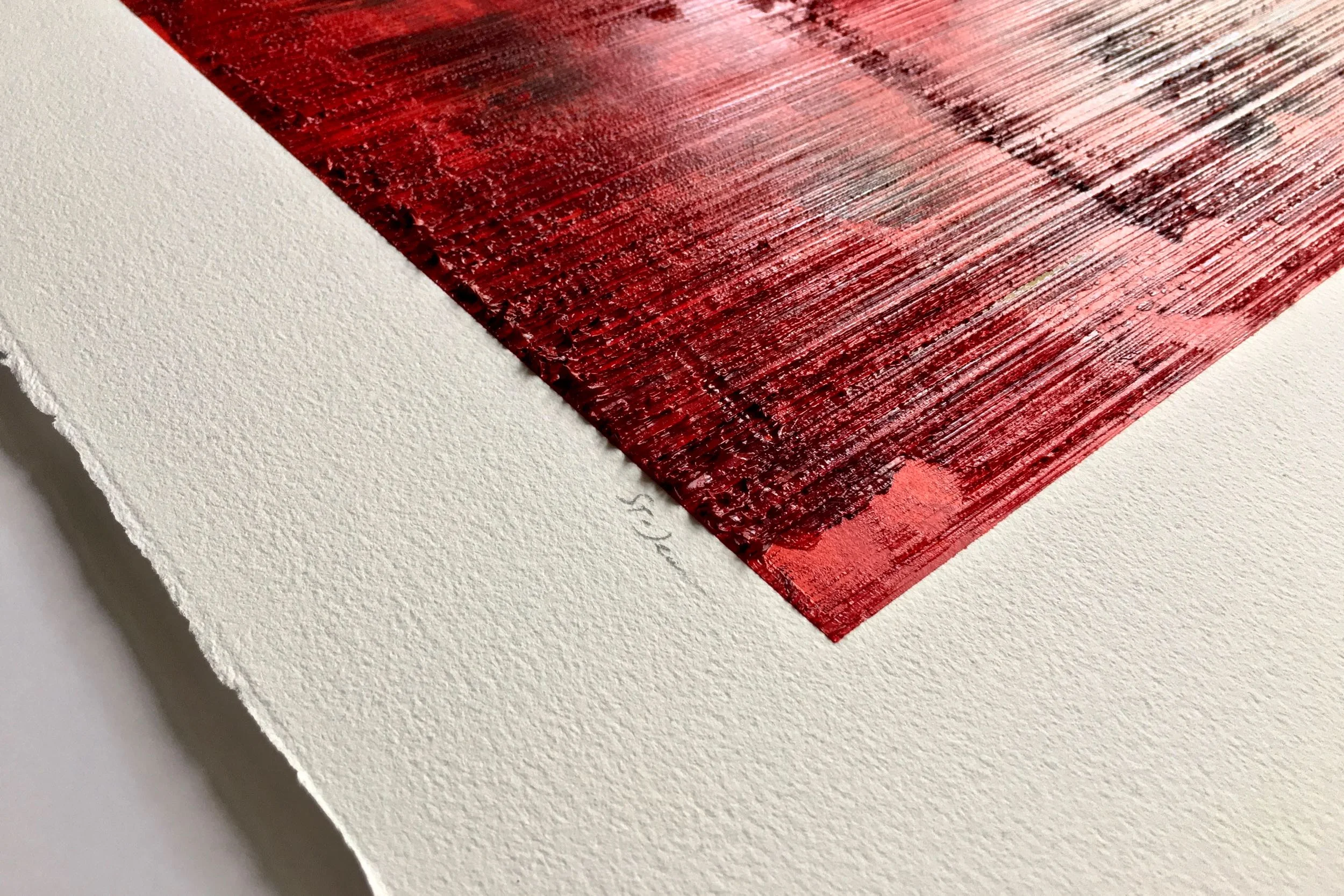 Aperçu de l'œuvre Eleven Points (huile sur papier, 22.5" x 30"), qui sera dévoilée lors de l'exposition