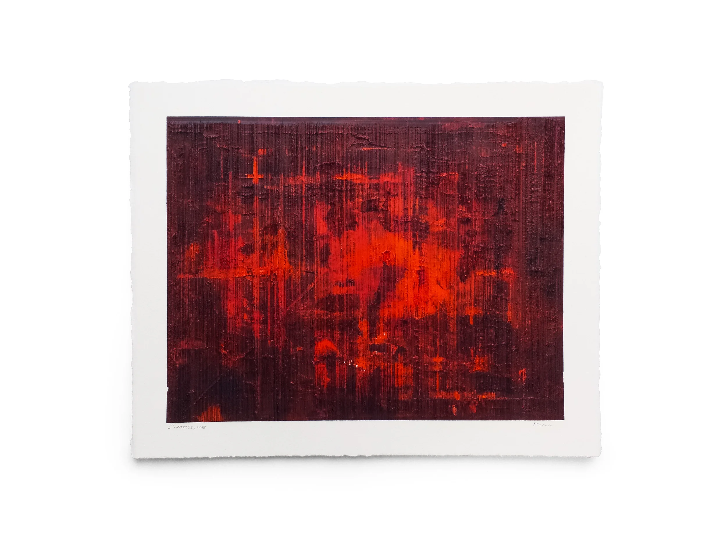Artwork on paper titled "Amarante (L'ivresse)" by Louis-Bernard St-Jean