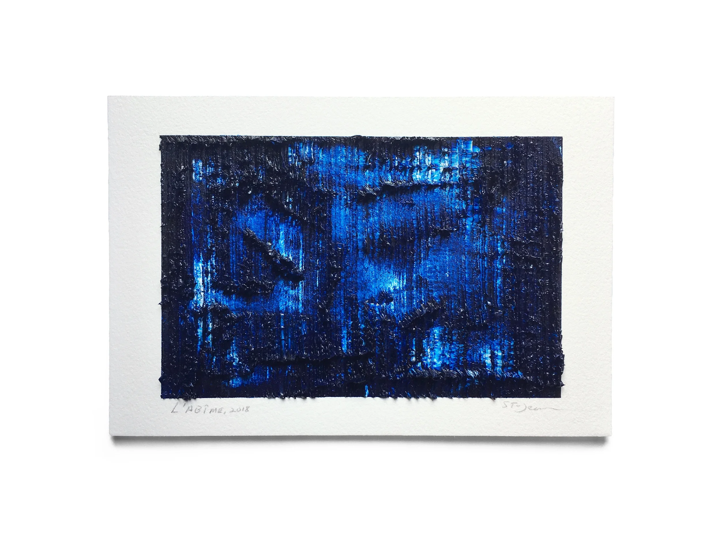 Artwork on paper titled "L'abîme" by Louis-Bernard St-Jean