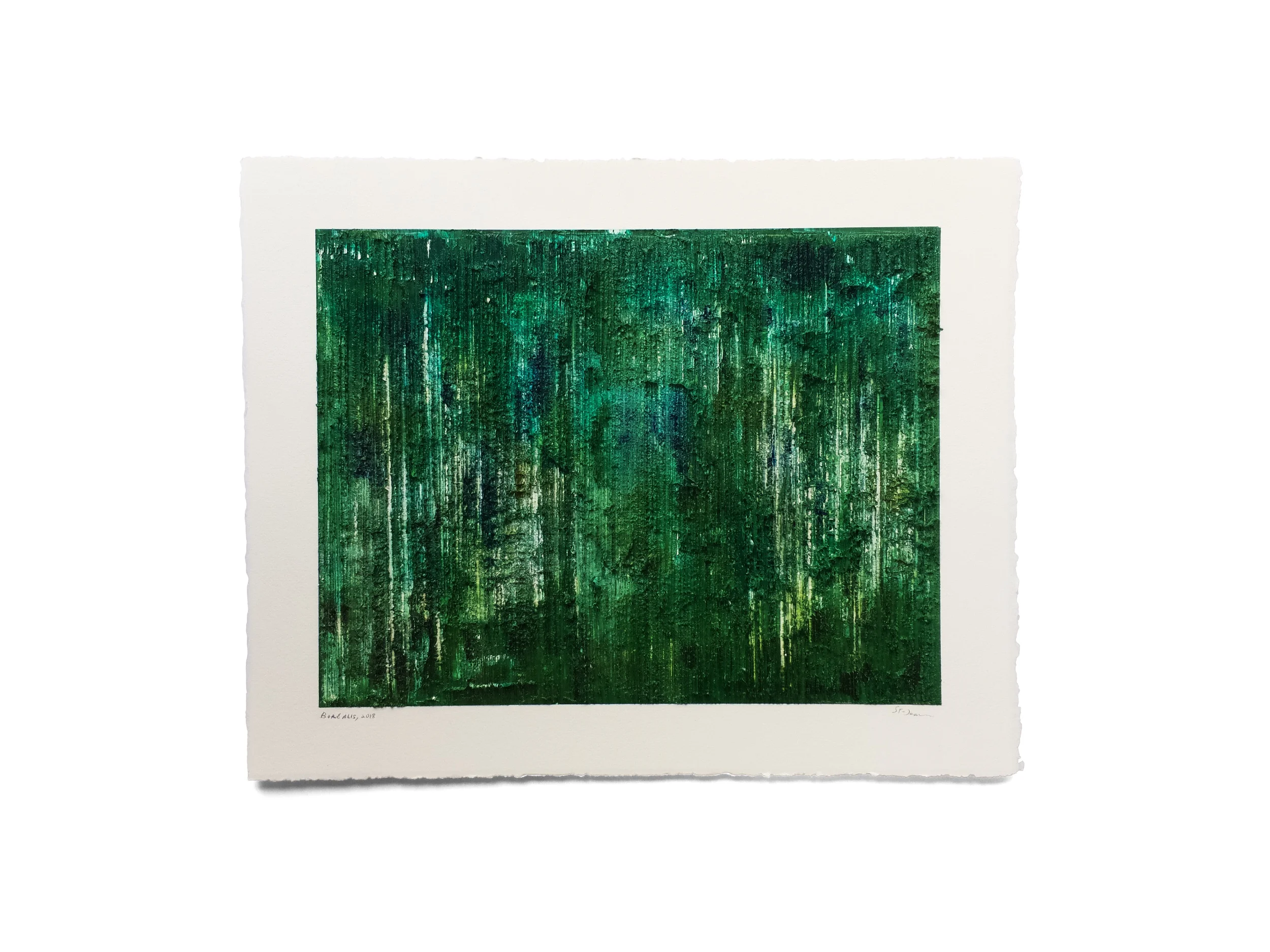 Artwork on paper titled "Borealis" by Louis-Bernard St-Jean