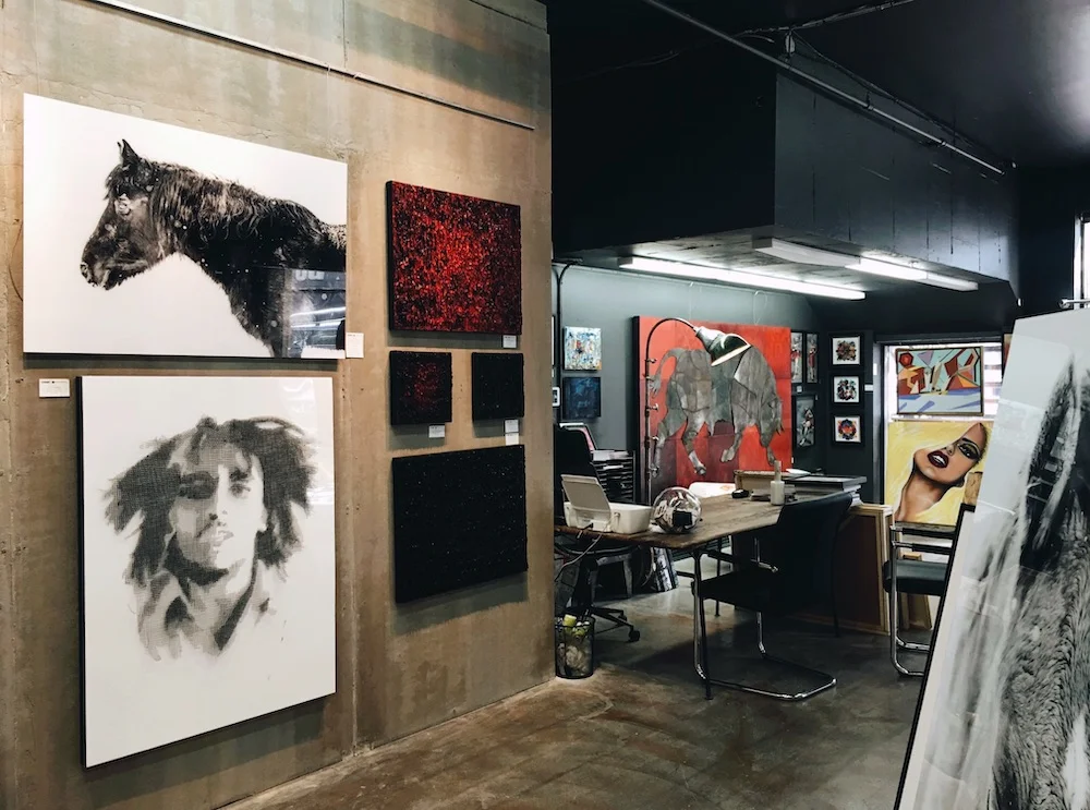 A few of the artworks on display at the gallery