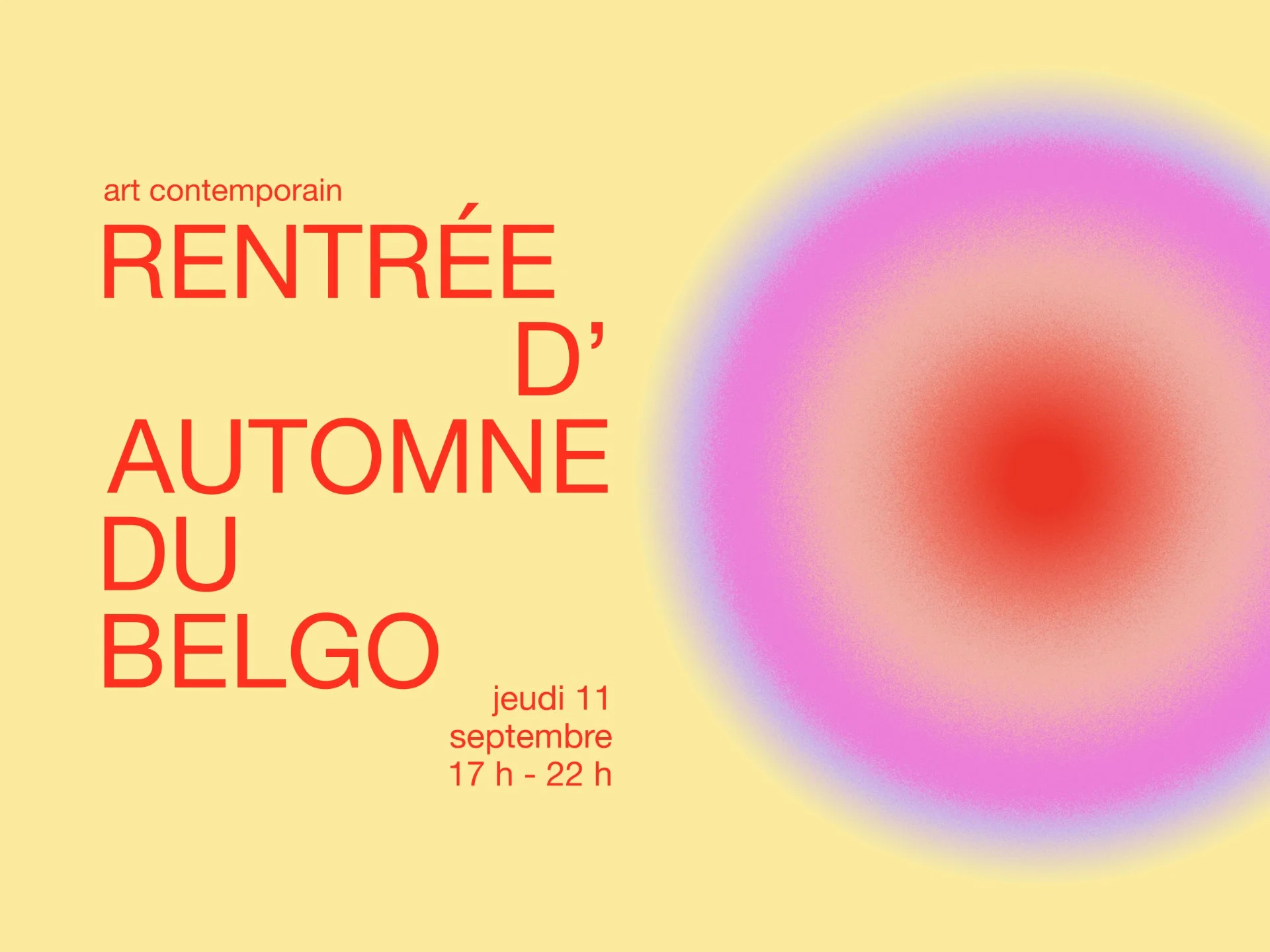 Rentrée culturelle d'automne du Belgo