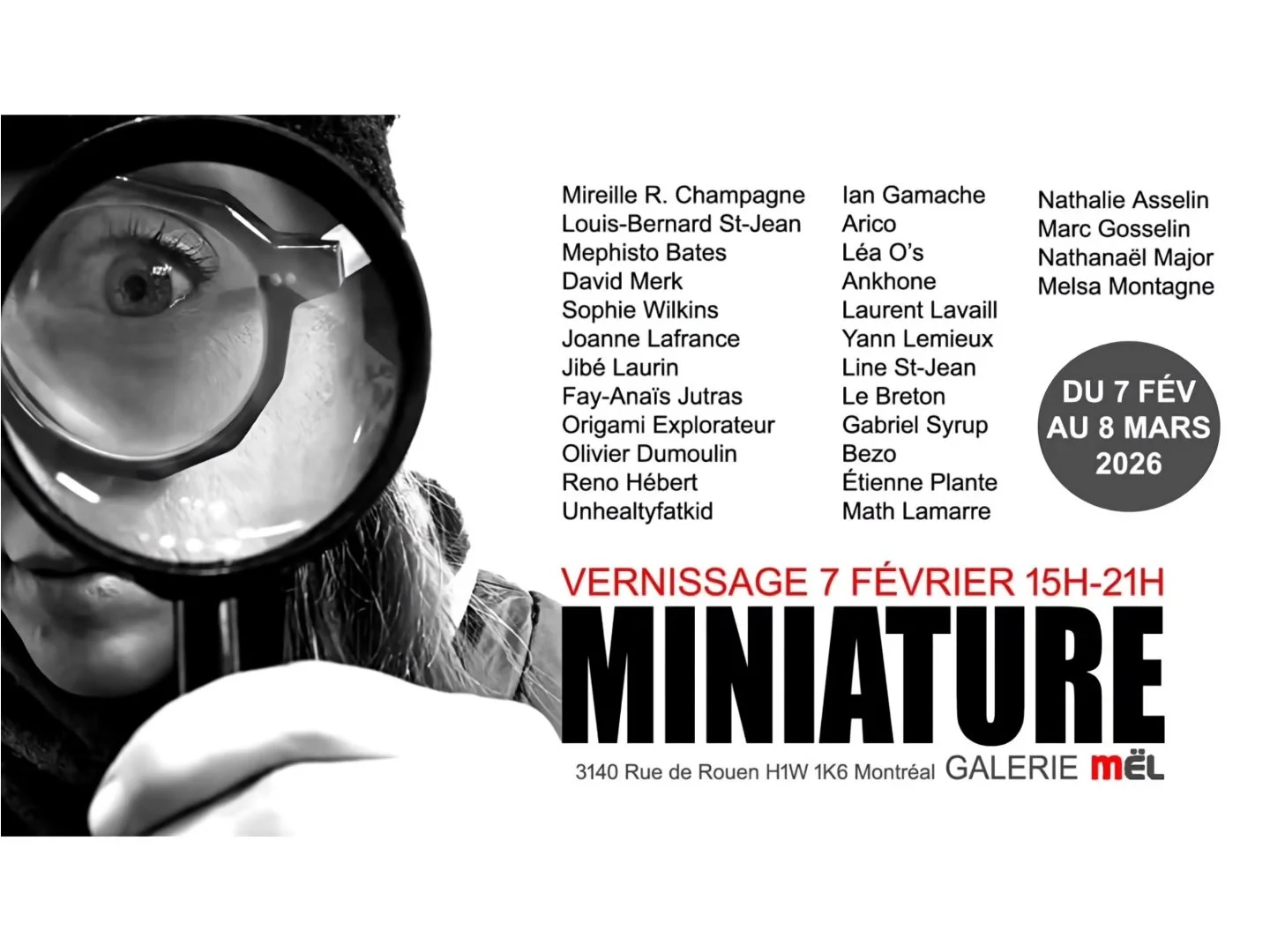 Exposition Miniature – Galerie MËL