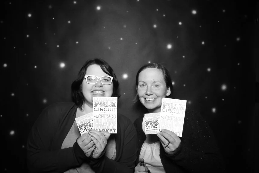 A picture of Kelli Wefenstette and Tuesday Bennett representing the Urban Folk Circuit!