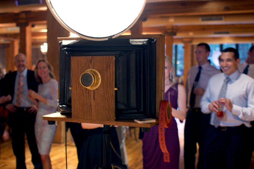 Fotio photo booth setup in the 1st Floor event space at Bridgeport Art Center.