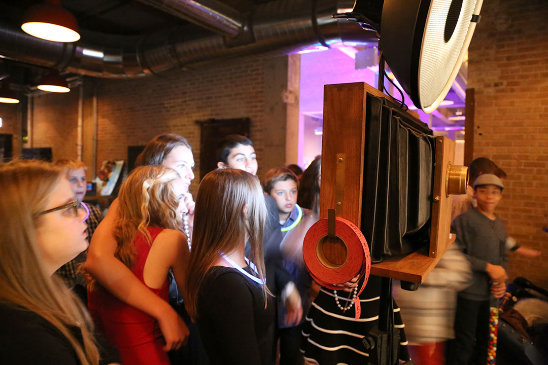 A Fotio photo booth setup at Morgan Manufacturing Chicago event space!