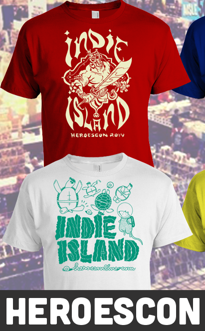 Indie Island shirts by Aaron Conley and Maris Wicks