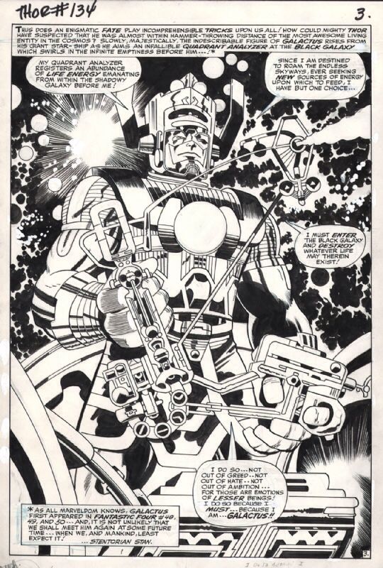 Figure 1: Example of Kirby Krackle (a.k.a. Kirby Dots) from Thor #134.