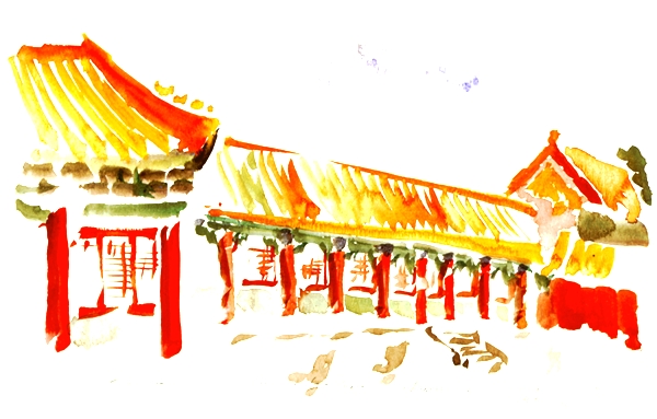   Forbidden City Arcade, Beijing China  