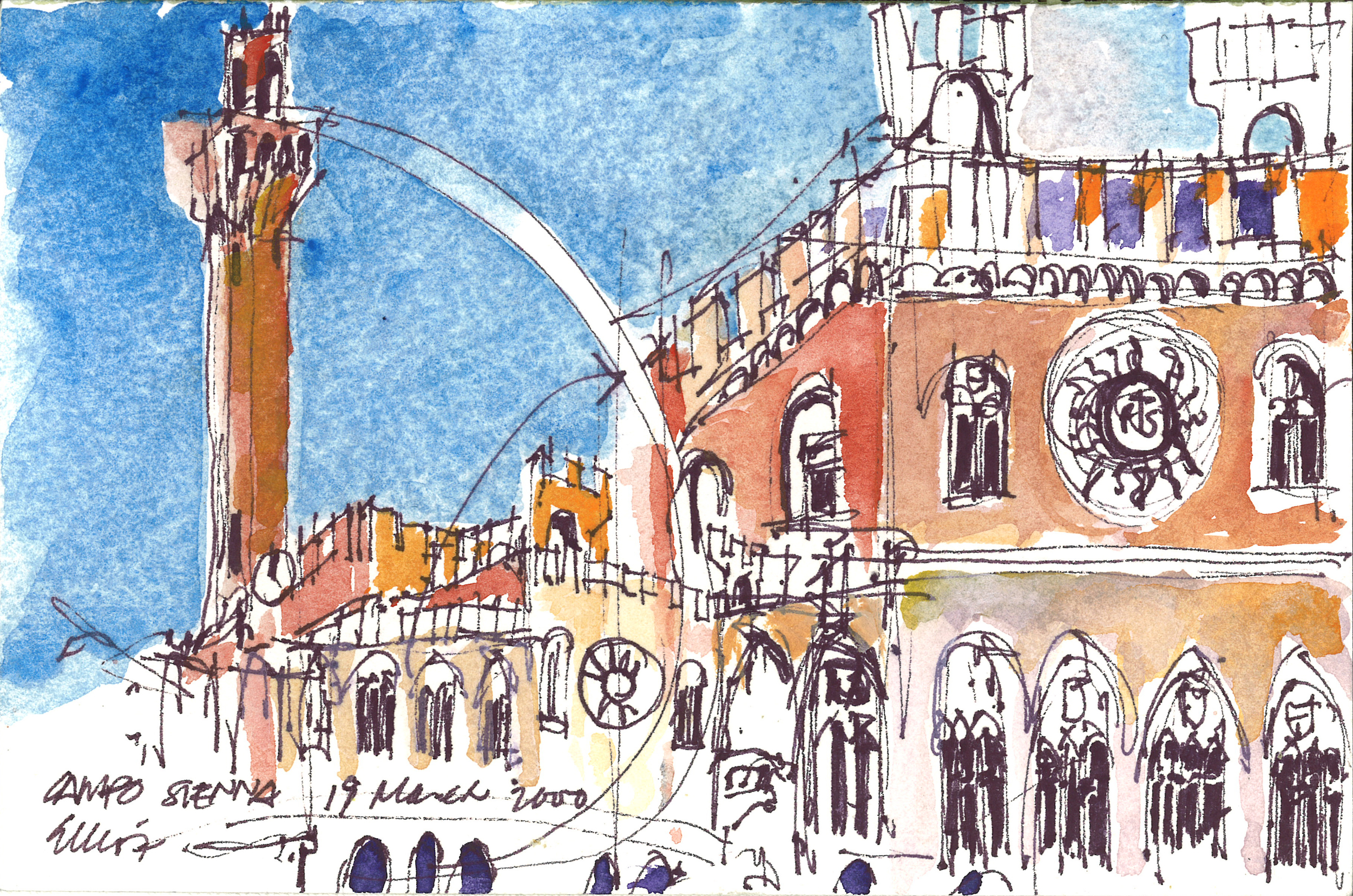 Piazza del Campo Tower, Sienna