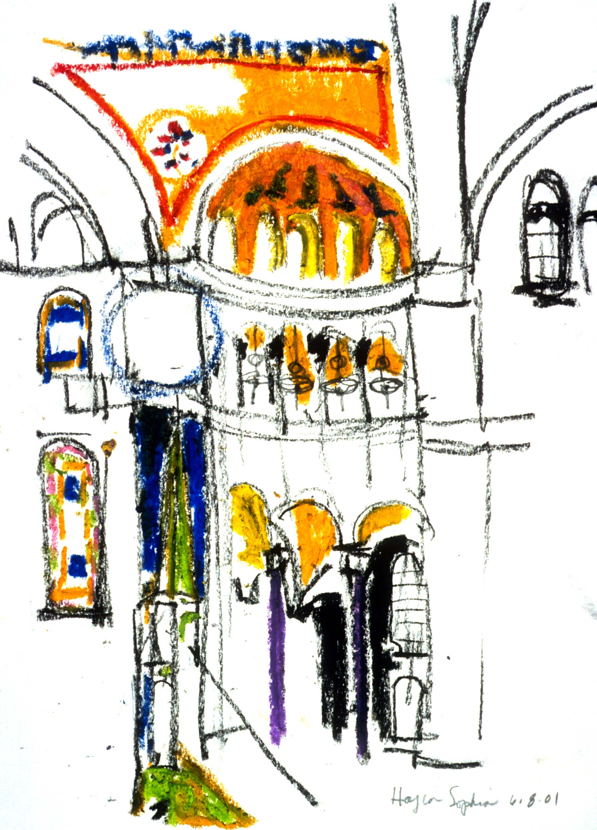   Hagia Sophia Interior Sketch  