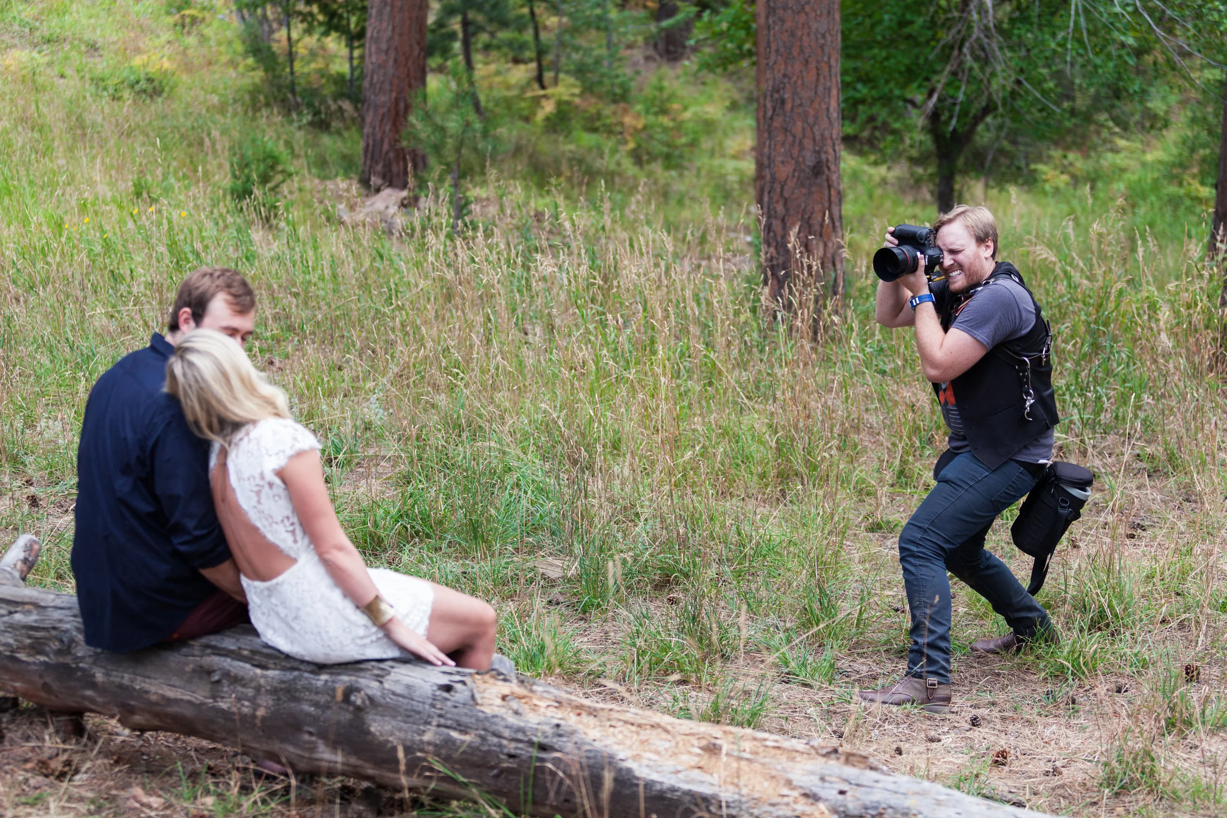 Josh shooting an engagement session at Lookout Mountain here in Colorado!
