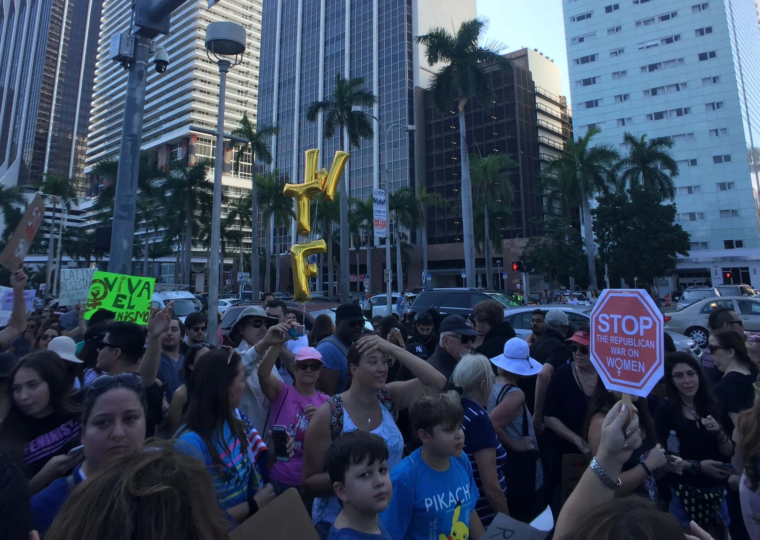 Gold letters WTF - Miami