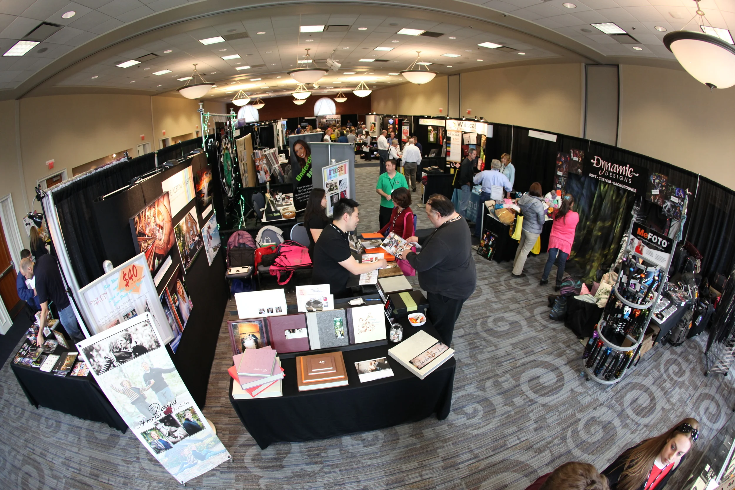  PhotoBlast Trade show with many vendors displaying all the greatest and latest technology and products.