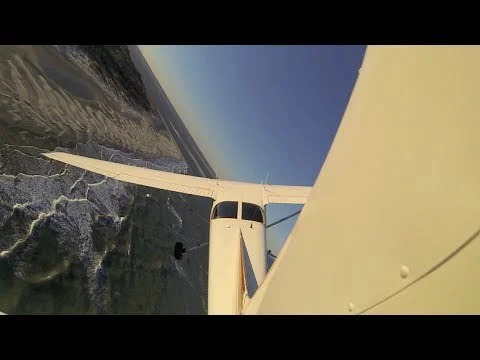 Flying over Hog Island Bay