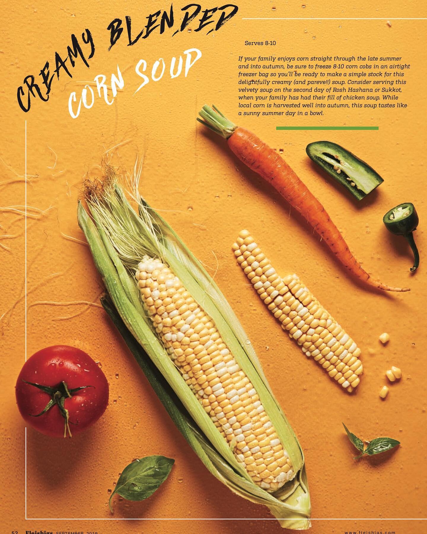 Creamy blended corn soup 🌽🥣
-
-
Shot for @fleishigsmag Issue 010 
Editor in Chief/Stylist: @shifraklein -
-
#fleishigs #fleishigsmag #food #foodie #foodphotography #foodmagazine #tearsheet #cornsoup #fresh #ingredients