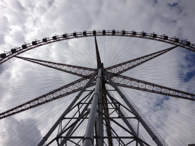 We also braved the enormous ferris wheel!&nbsp;