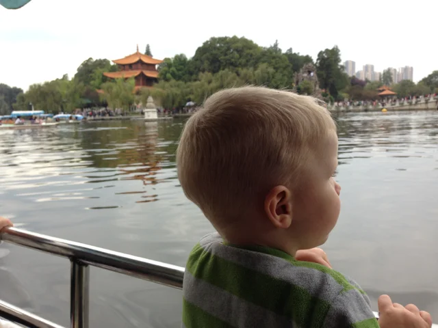 B loved the boat ride.