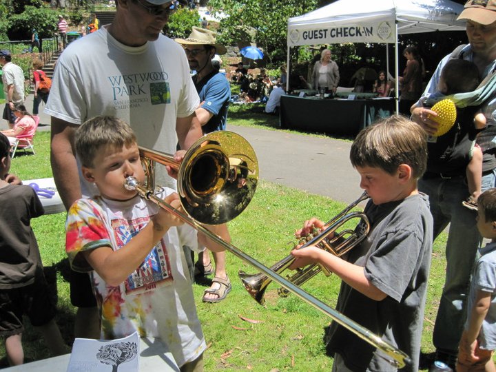 Another brass duo at the Magik Musical Petting Zoo