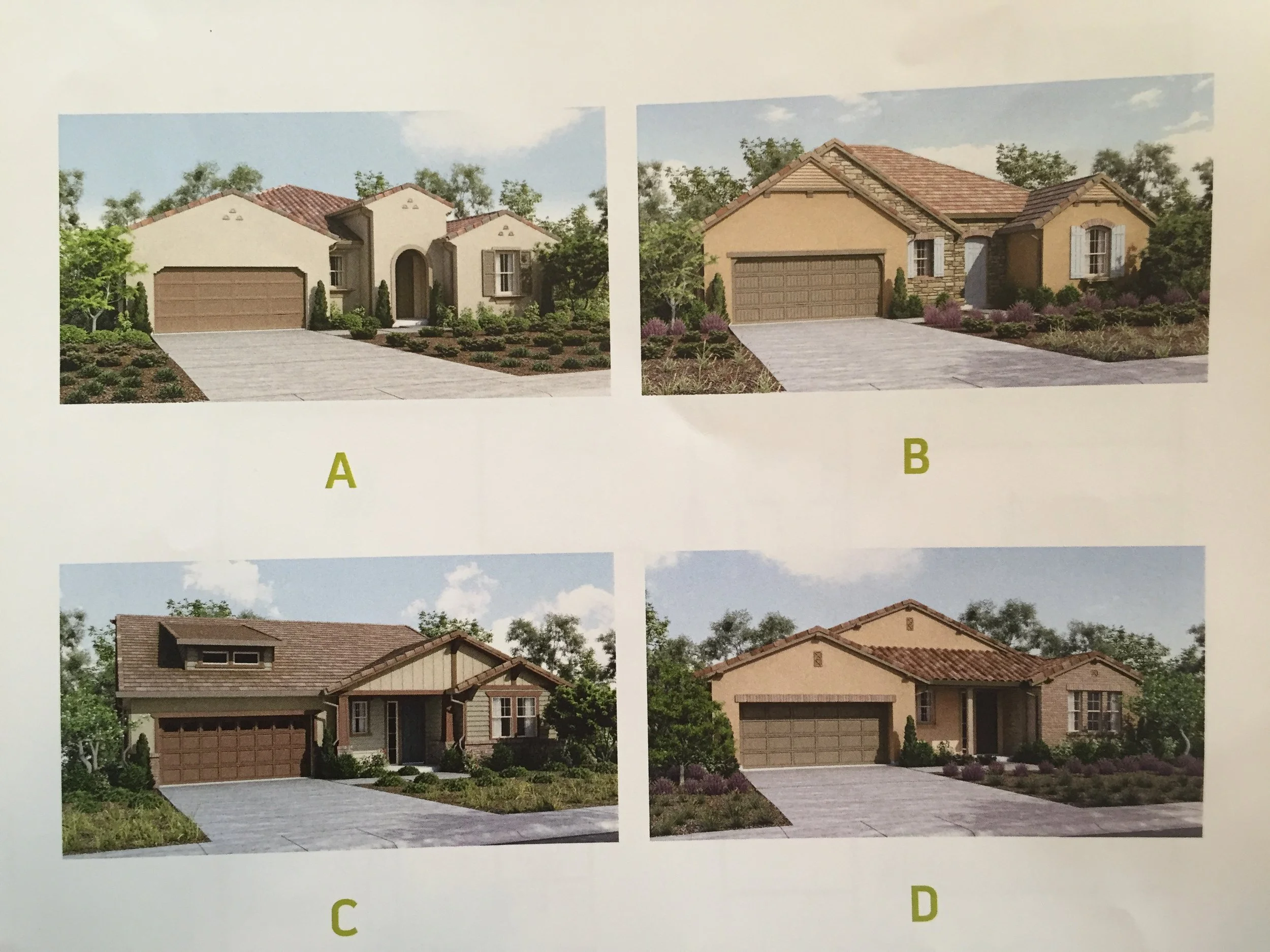 Elevation "A" is the one that comes with our lot