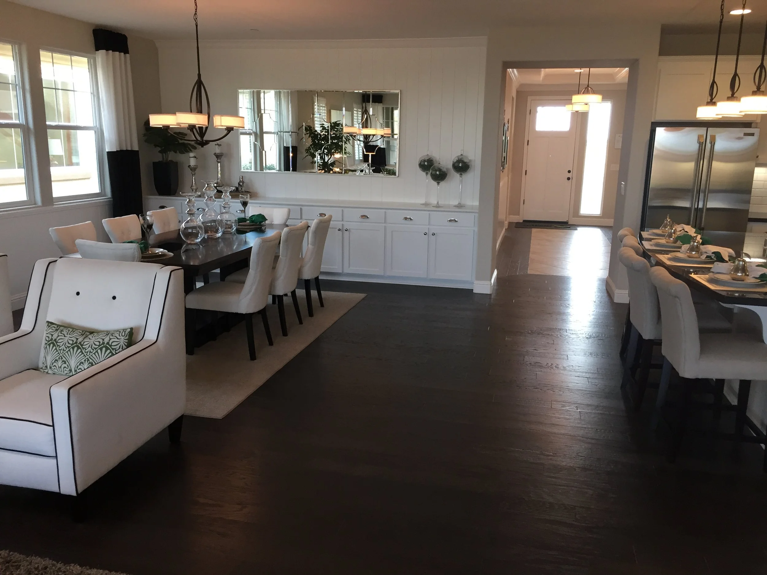Dining room and entry hall