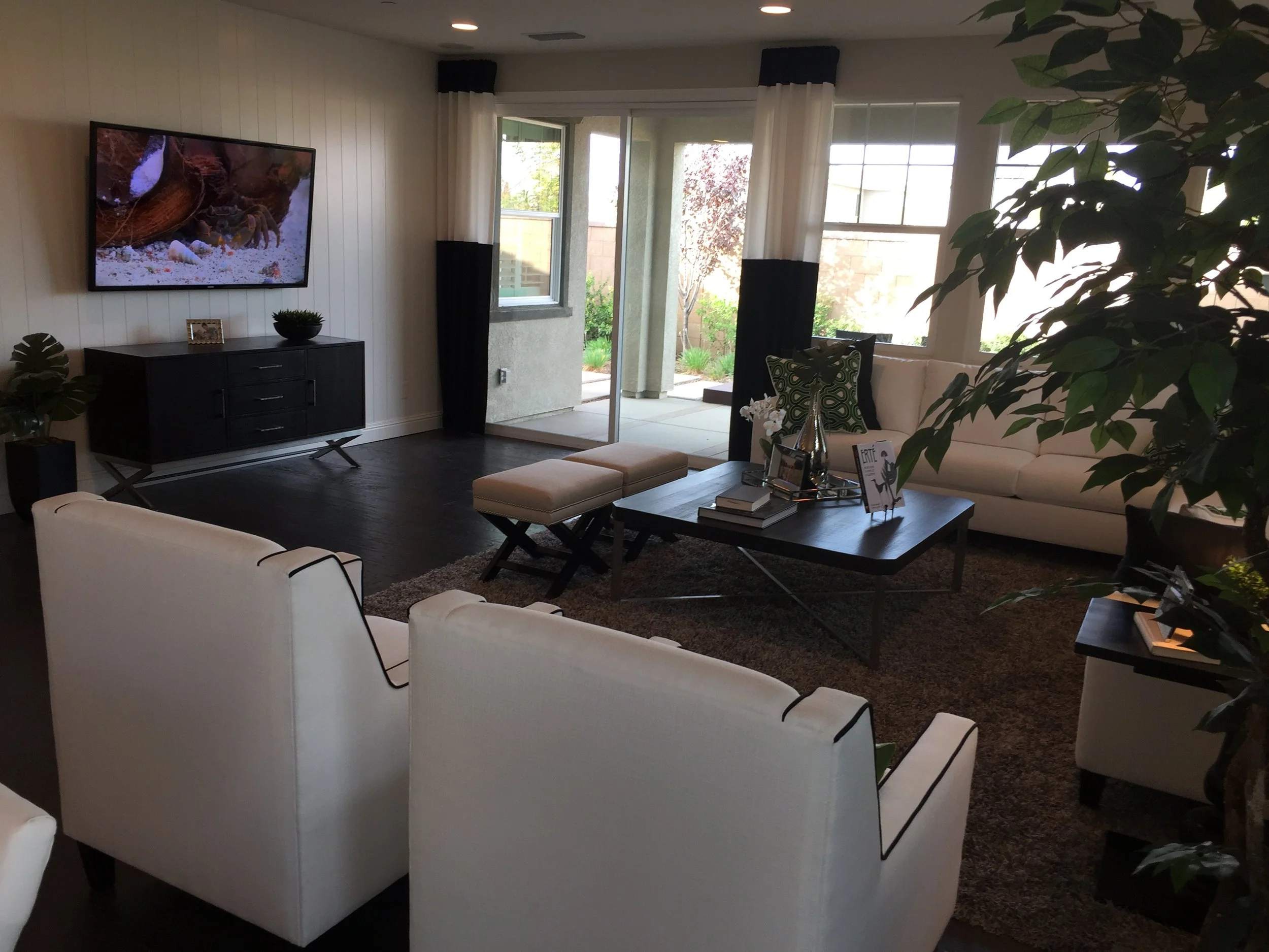 Living room as viewed from dining room