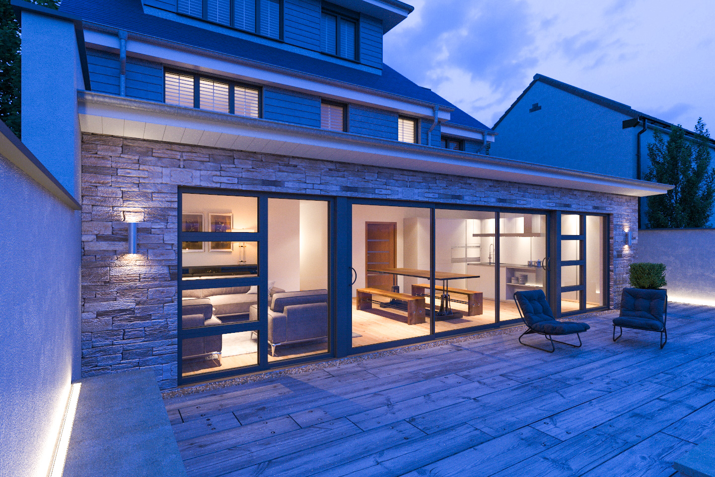 Tony Holt Design_Self Build_Broadway_Remodel_Rear_Night 01.jpg