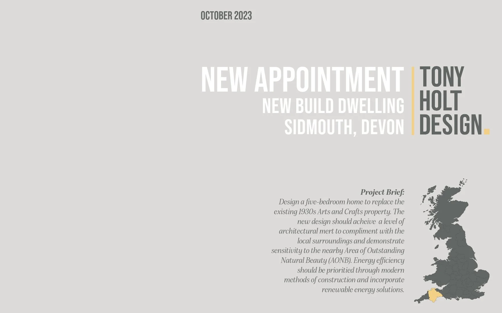 STAGE 1 | PLANNING & DESIGN | New Build Dwelling in Sidmouth