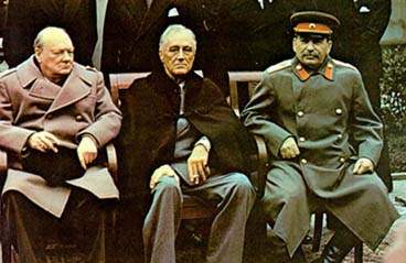 The leaders of the super-powers at the Yalta Conference