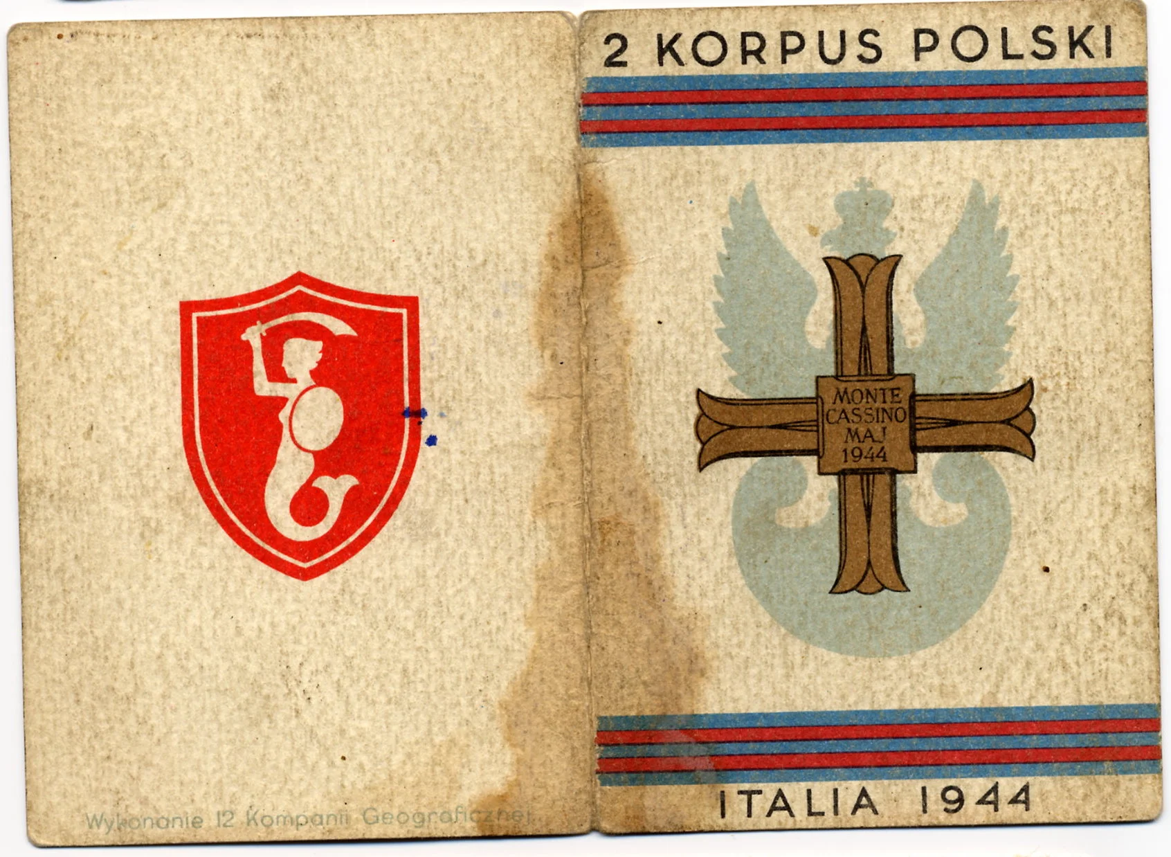 Polish Monte Cassino medal certificate